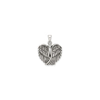Antiqued Colossal Angel Wings CZ Pendant (Silver) atubangan - Popular Jewelry - New York