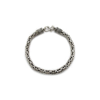 Antiqued-Finish Round Byzantine Bracelet (Silver) new - Popular Jewelry - New York