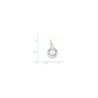 Sgèile bonn-coise 3D Pendant (Airgead) - Popular Jewelry - Eabhraig Nuadh