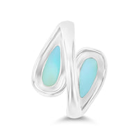 Bypass Larimar Drops Ring (Silver)