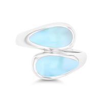 Bypass Larimar Drops Ring (Silver)