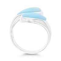 Bypass Larimar Drops Ring (Silver)