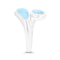 Bypass Larimar Drops Ring (Silver)