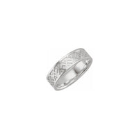 Chevron and Dots Pattern Ring (Silver) main - Popular Jewelry - New York