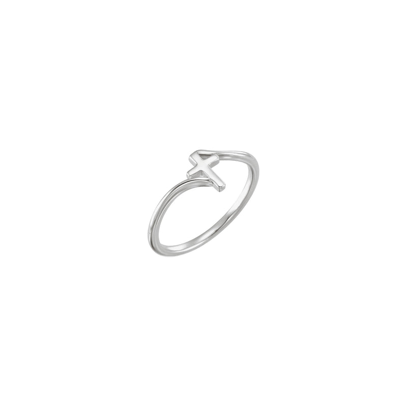 Cross Bypass Ring (Silver) main - Popular Jewelry - New York