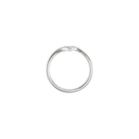Cross Bypass Ring (Silver) setting - Popular Jewelry - New York