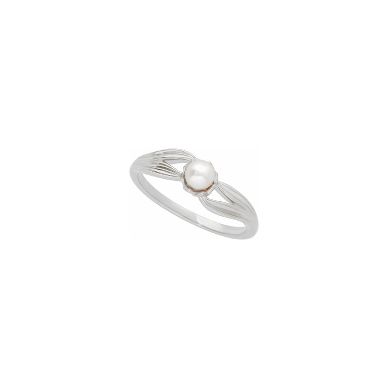 Cultured Freshwater Pearl Ring (Silver) diagonal - Popular Jewelry - New York
