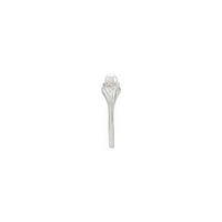 养殖淡水珍珠戒指（银色）侧面 - Popular Jewelry  - 纽约