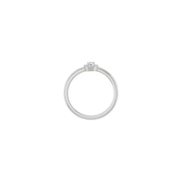 钻石法式镶嵌光环戒指（银色）镶嵌 - Popular Jewelry  - 纽约