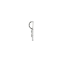 Smaragd- und weiße Diamanten-Widder-Medaillon-Anhänger (Silber) Seite - Popular Jewelry - New York