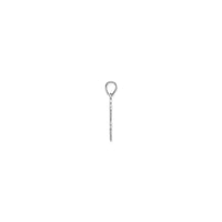 Geëmailleerde outisme hart handafdruk hangertjie (silwer) kant - Popular Jewelry - New York