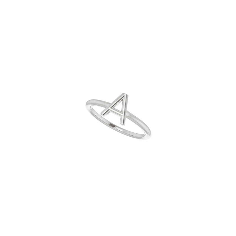 Initial A Ring (Silver) diagonal - Popular Jewelry - New York
