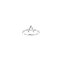 首字母 A 环（银色）正面 - Popular Jewelry  - 纽约