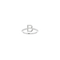 Indledende B-ring (sølv) foran - Popular Jewelry - New York