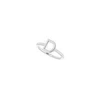 Początkowa przekątna pierścienia D (srebrna) - Popular Jewelry - Nowy Jork