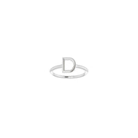 Initial-D-Ring (Silber) vorne - Popular Jewelry - New York