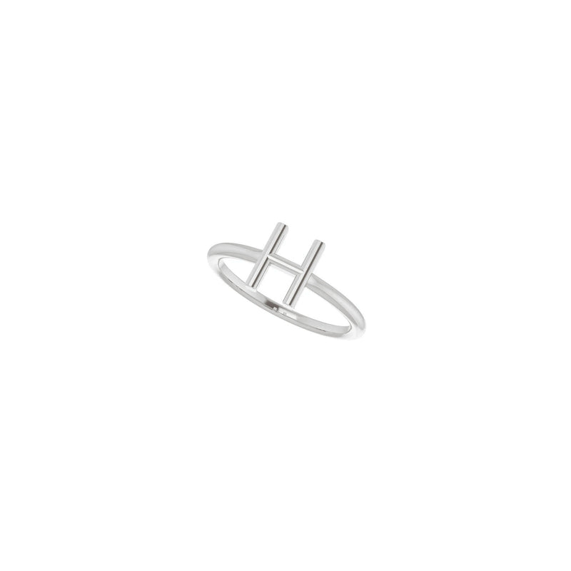 Initial H Ring (Silver) diagonal - Popular Jewelry - New York