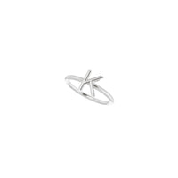 Anillo K Inicial (Plata) diagonal - Popular Jewelry - Nueva York