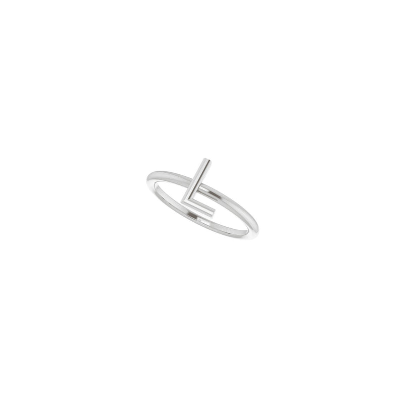 Initial L Ring (14K) diagonal - Popular Jewelry - New York