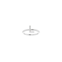 Initial L Ring (14K) front  - Popular Jewelry - New York