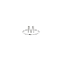 Initial M Ring (Silver) front - Popular Jewelry - New York