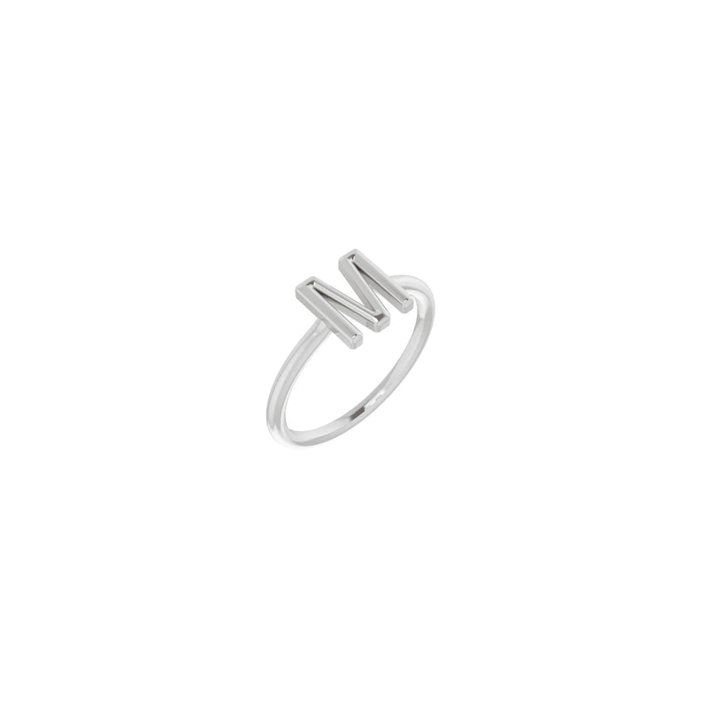 Initial M Ring (Silver) main - Popular Jewelry - New York