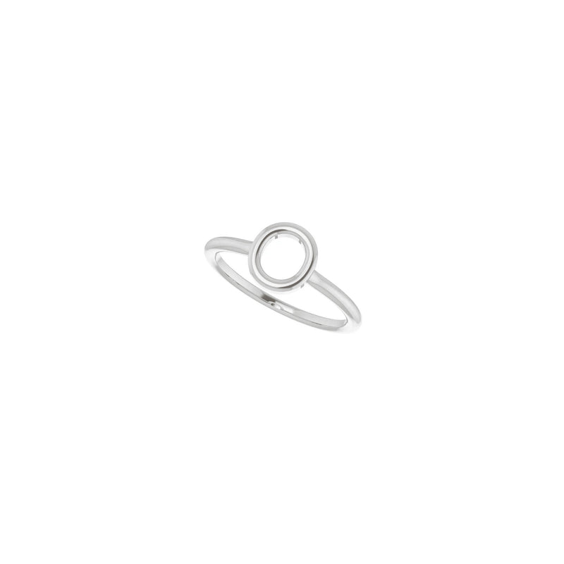 Initial O Ring (Silver) diagonal - Popular Jewelry - New York