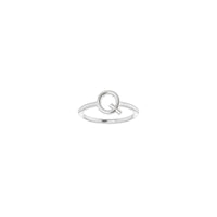 Initial Q Ring (Silver) front - Popular Jewelry - New York
