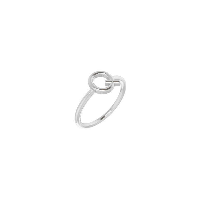 Initial Q Ring (Silver) main - Popular Jewelry - New York