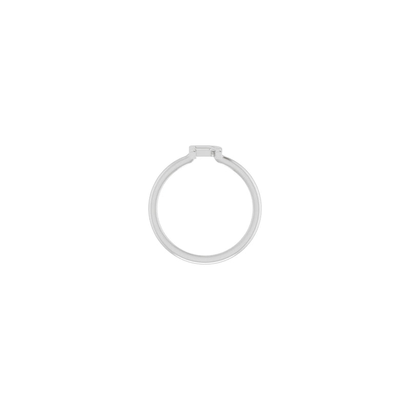 Initial R Ring (Silver) setting - Popular Jewelry - New York