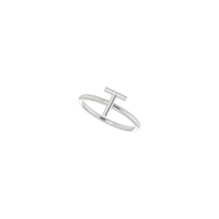 Initial T Ring (Silver) diagonal - Popular Jewelry - New York