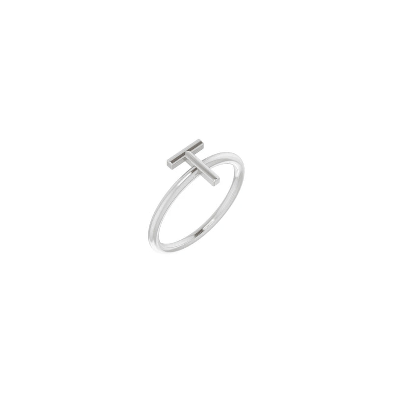 Initial T Ring (Silver) main - Popular Jewelry - New York