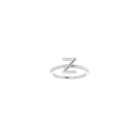Initial Z Ring (Silver) front - Popular Jewelry - New York