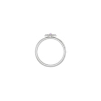 Natural Amethyst Stackable Evil Eye Ring (Silver) setting - Popular Jewelry - New York