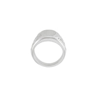 Configuració de l'anell de segell d'accent de desplaçament (plata) - Popular Jewelry - Nova York