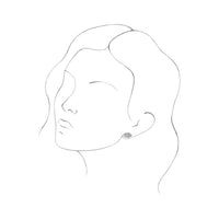 White Sapphire Evil Eye Stud Earrings (Silver) preview - Popular Jewelry - New York