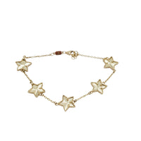 Diamond Cut Star Bracelet (14K).