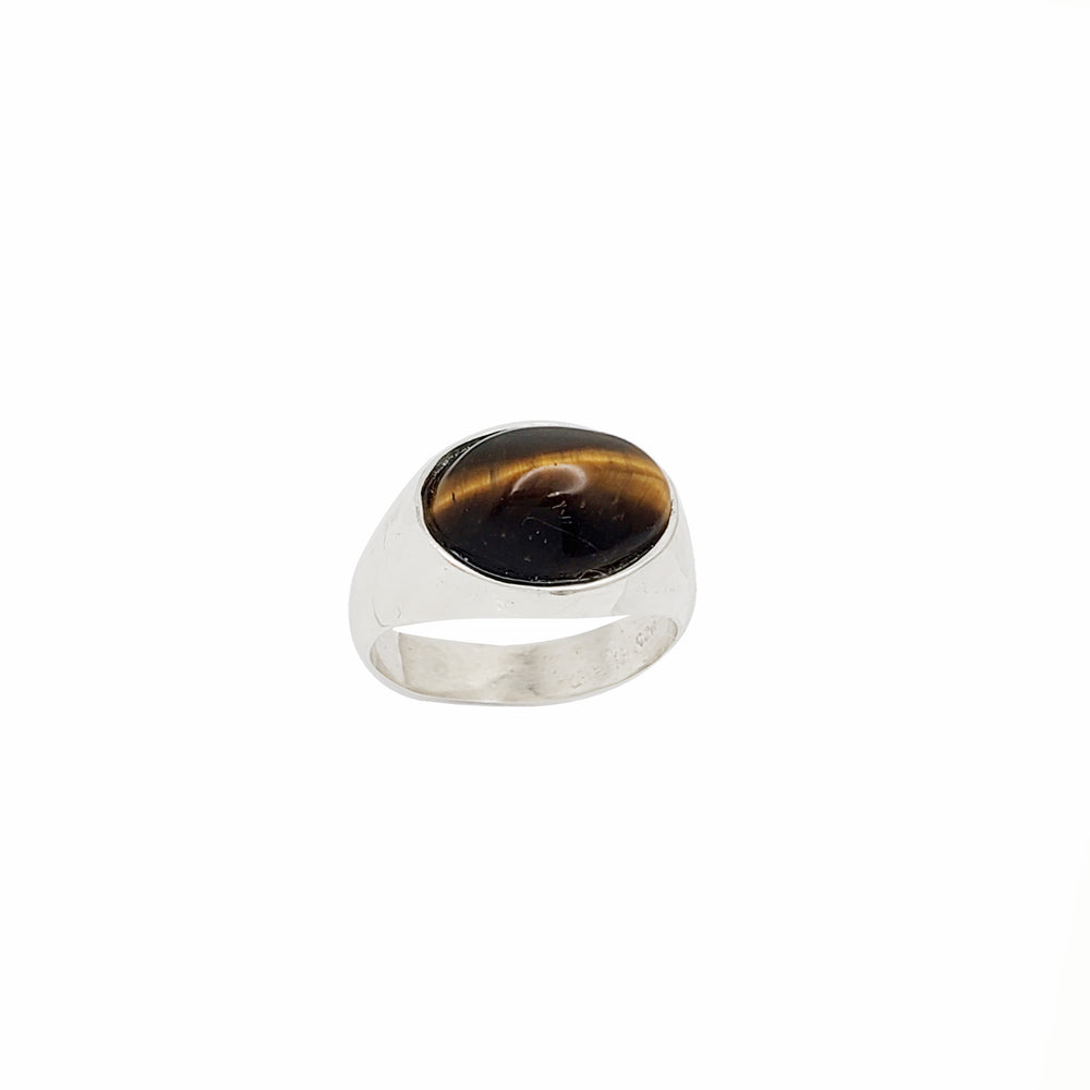 Tiger Eye Stone Ring (Silver)