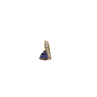 Triangle Diamond & Tanzanite Pendant (14K)