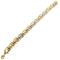 Tricolor Elephant Bracelet (14K).