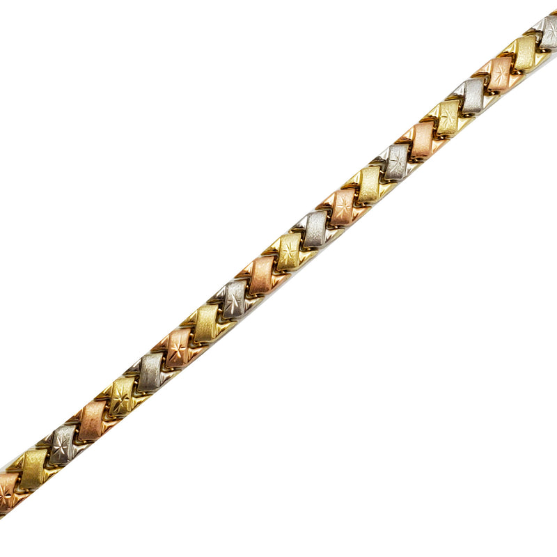 Tricolor Fancy Bracelet (14K)