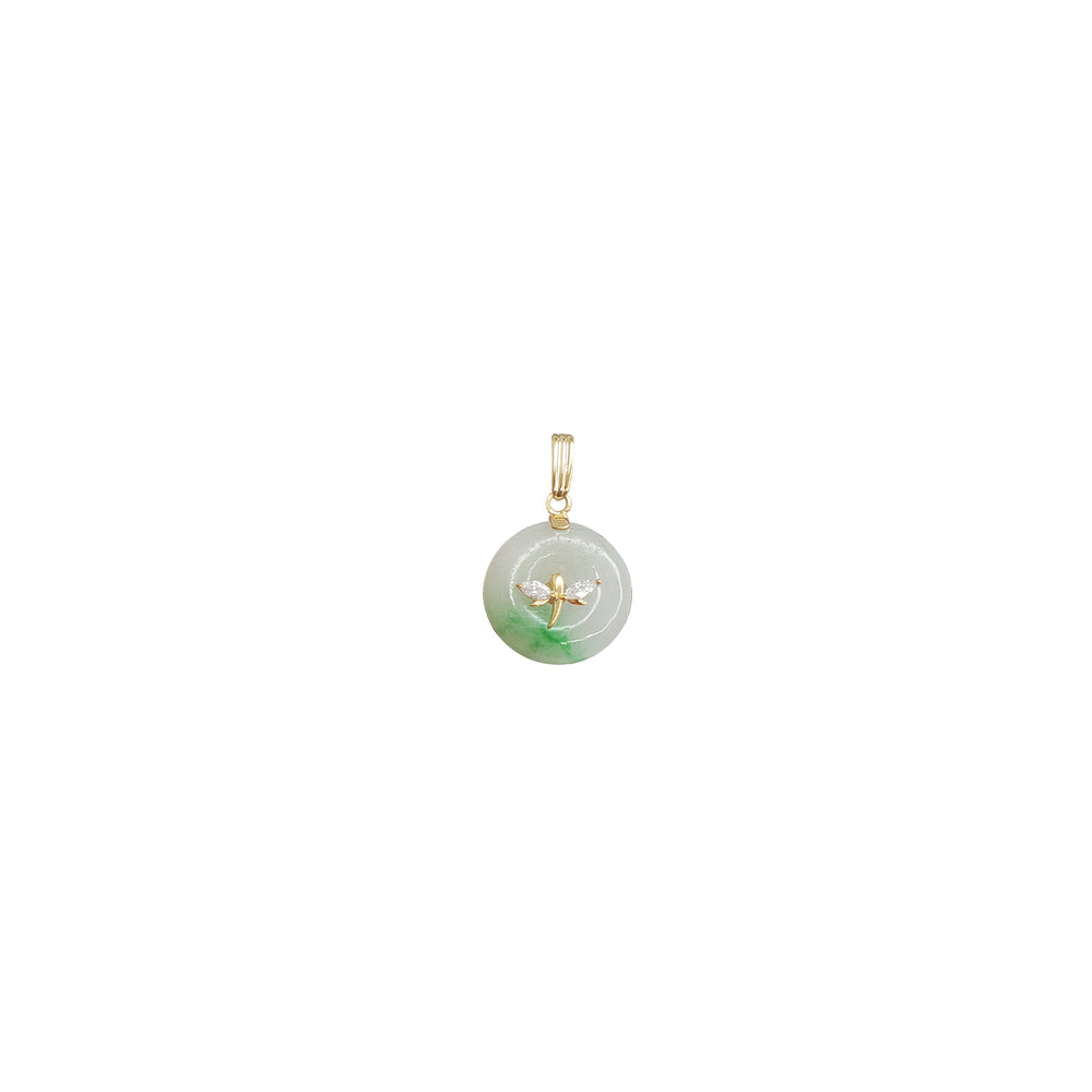 Jade Round Pendant (14K)