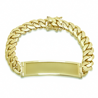 Cuban Link ID Bracelet (14K).