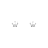 Icy King Crown Stud Earrings (14K)