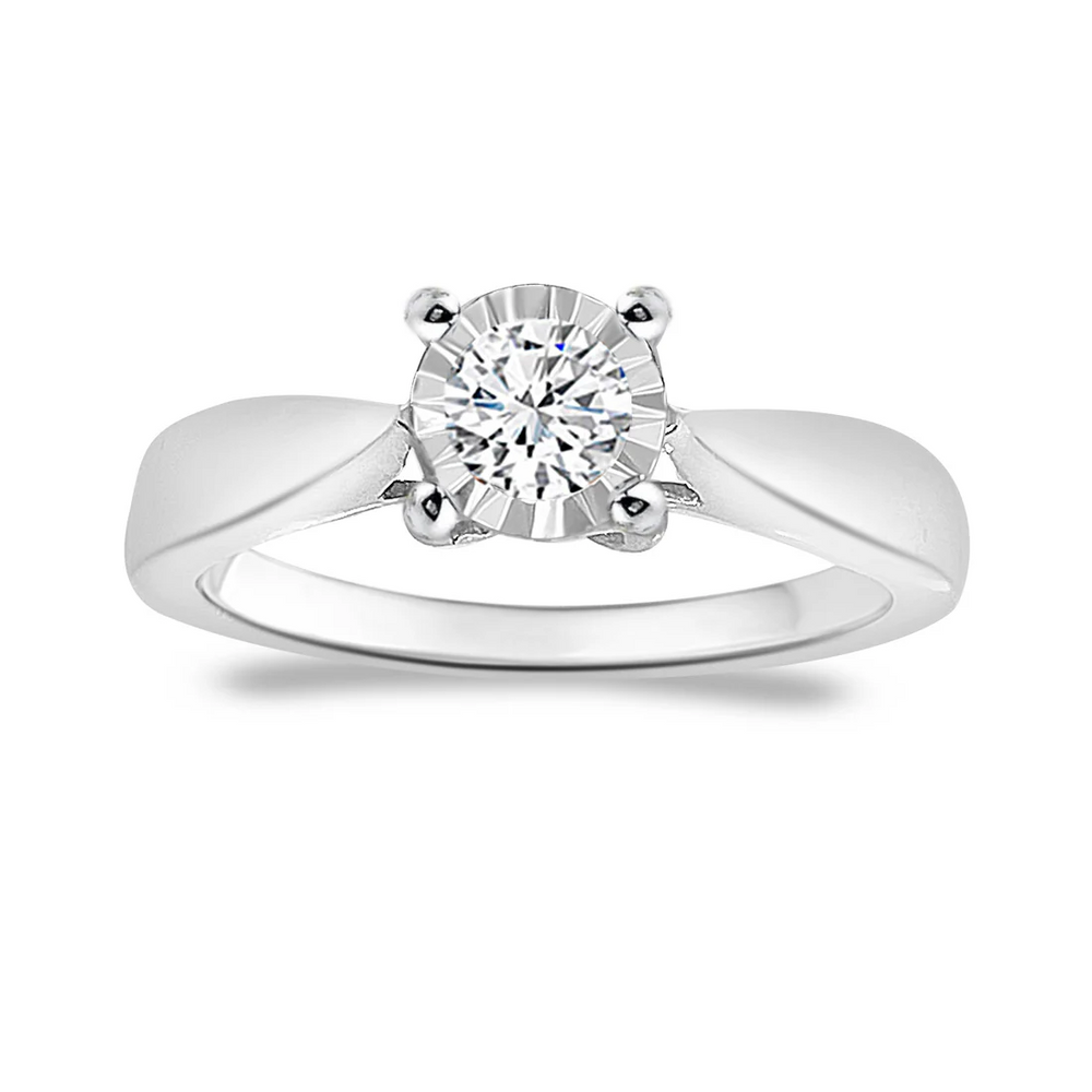 Diamond Solitaire Engagement Ring (14K)
