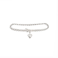 Heart Charm Diamond  Bracelet (14K)