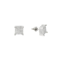 Сережки-гвоздики з квадратними діамантами (14K)