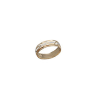 I-Diamond-Cut X-Design Wedding Band Ring (14K)