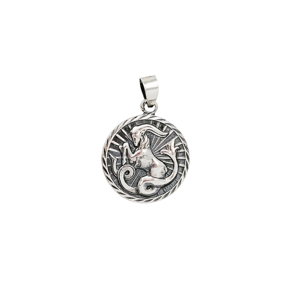 Zodiac Sign  Capricorn Pendant (Silver)