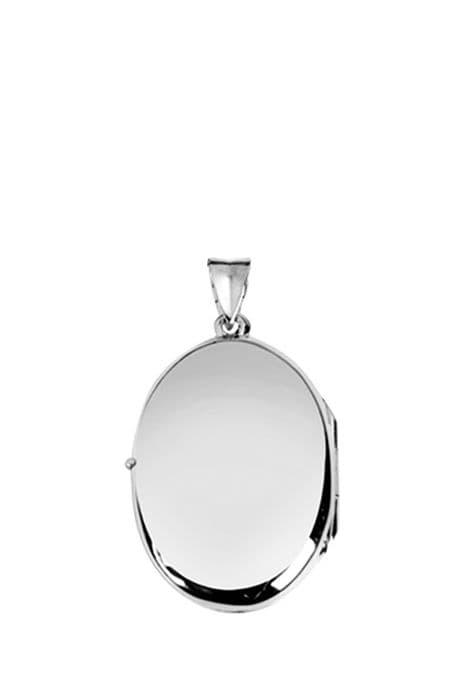 Round Plain Locket Pendant (Silver)